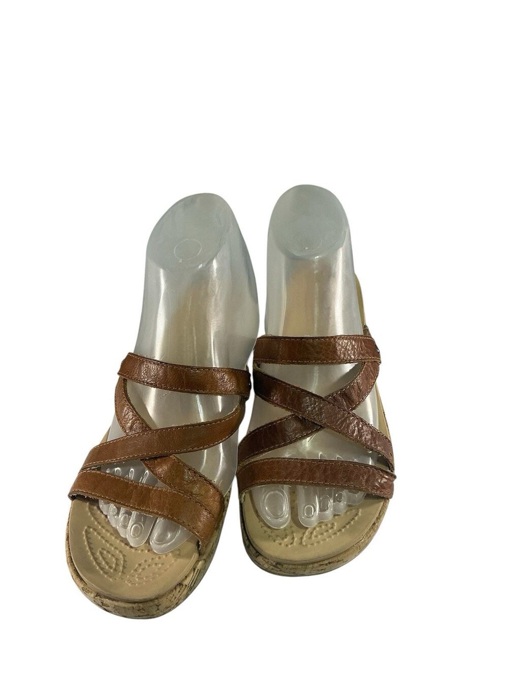 Crocs Women's Silver Strappy Wedge Slip-On Sandals Synthetic US 7